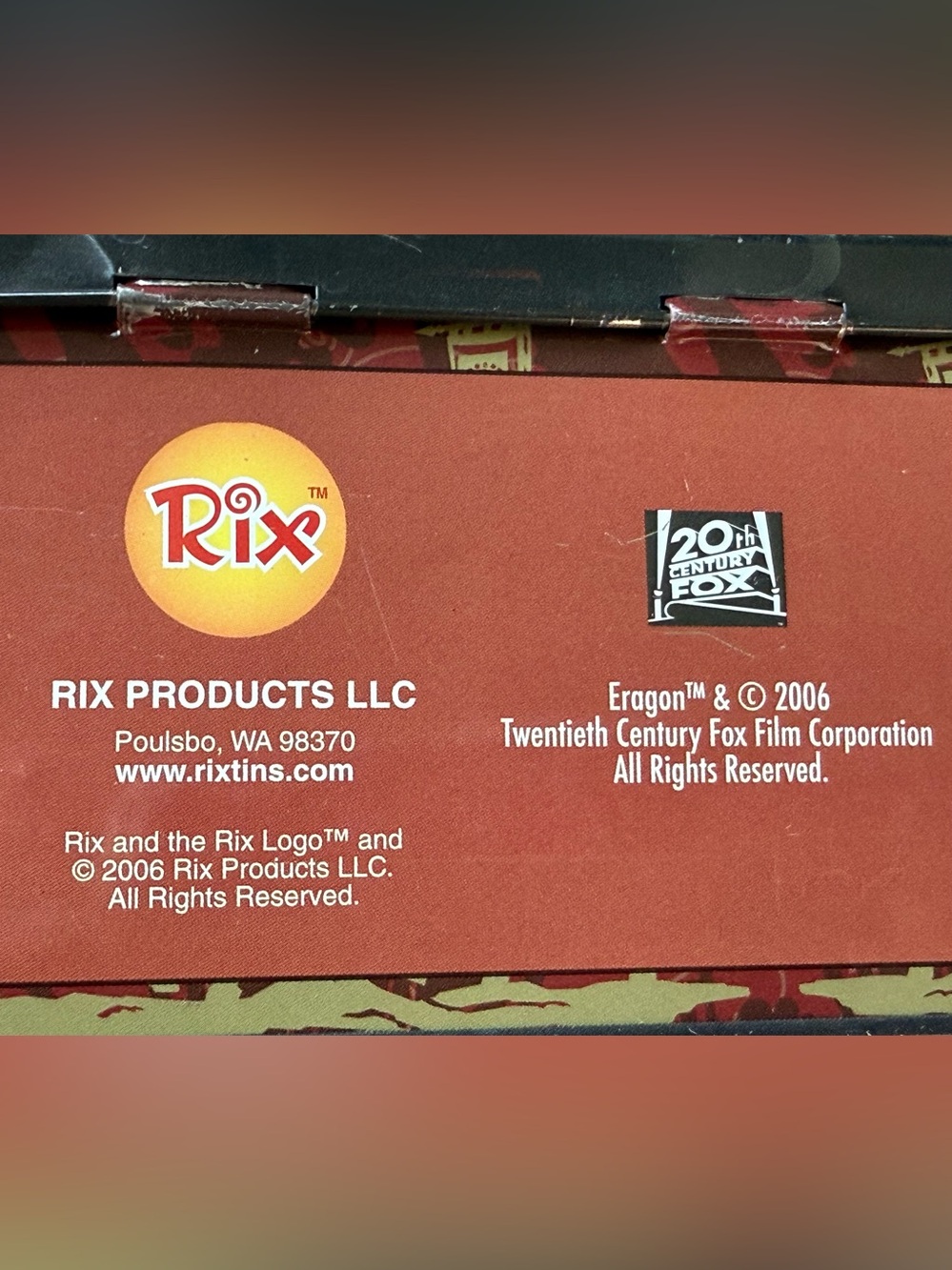 Rix Products LLC Eragon Collectible Metal Lunchbox Tin 2006 Item No. 4920 - Picture 8 of 15